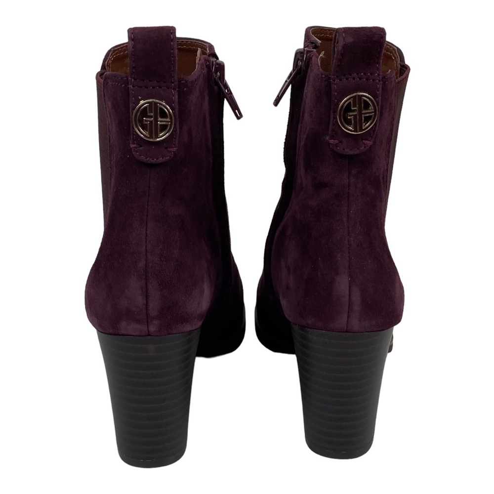 Giani Bernini Brigittie Suede Ankle Chelsea Boots Wine Shoes Size 5 - Picture 4 of 13